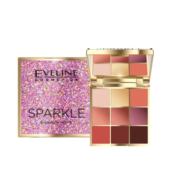 Eveline Sparkle Eyeshadow palette грим палитра сенки за очи 9 цвята